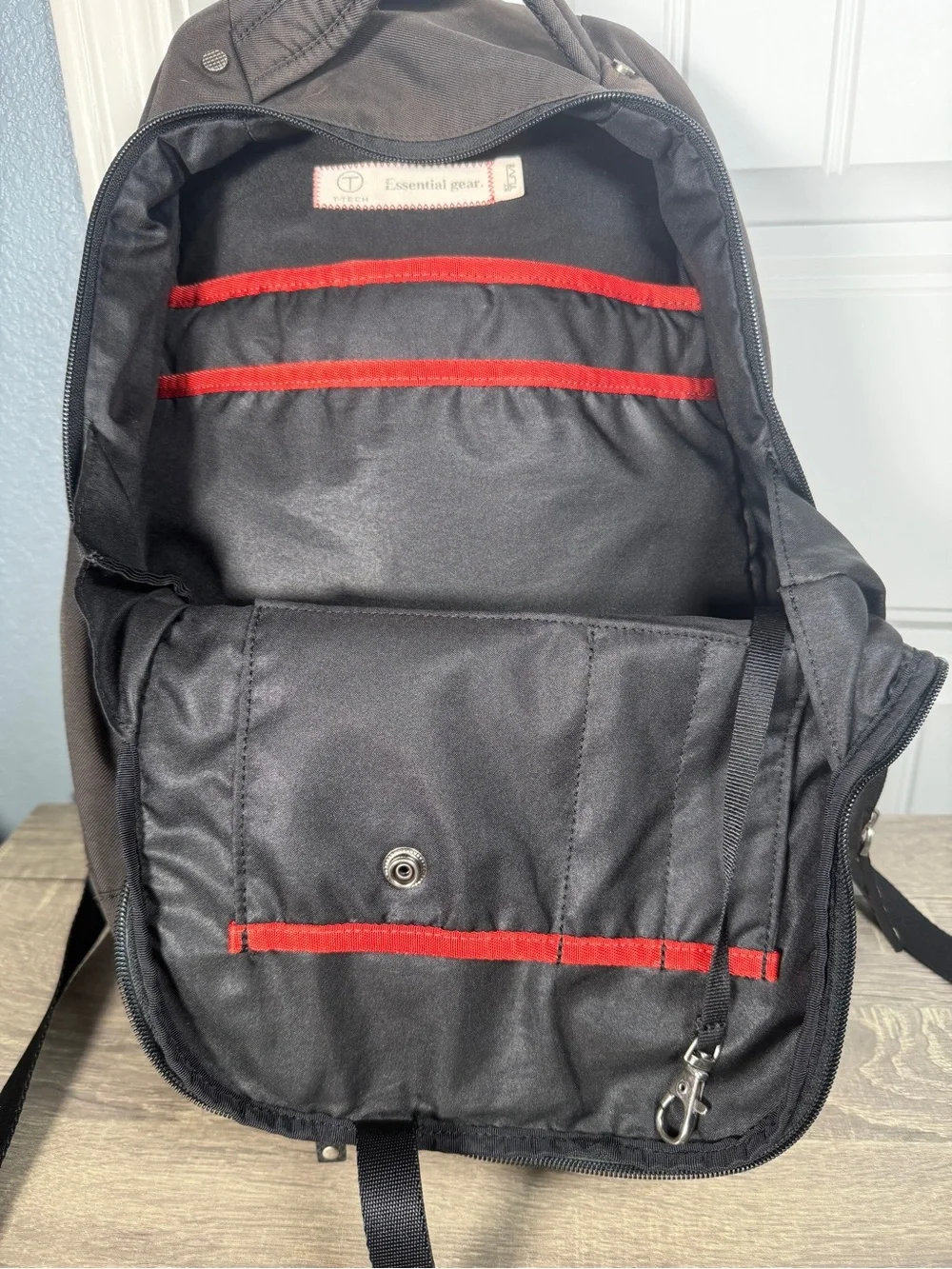 T-Tech Tumi T-Tech Gray Nylon Padded 15in Laptop Backpack 57585JT Y2K Vintage